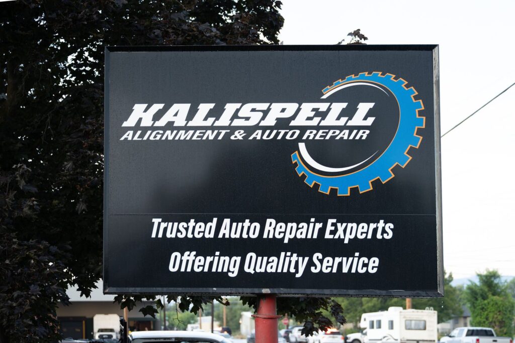Kalispell Alignment and Auto Repair roadside sign